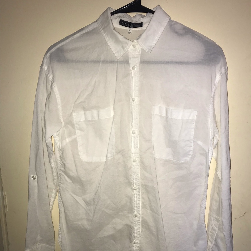 Sheer white button up